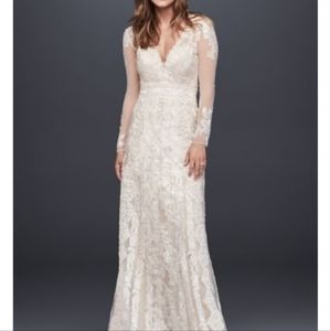 Melissa sweet linear lace wedding dress